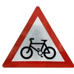 Reflective Aluminum Sign - Diamond Grade Reflective Aluminum Cycle Route Ahead Sign